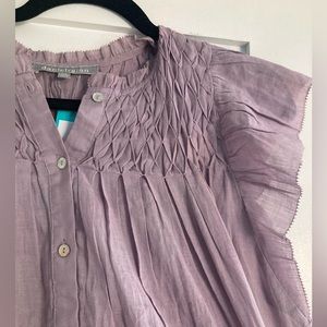 Daniel Rainn Flutter Sleeve Top